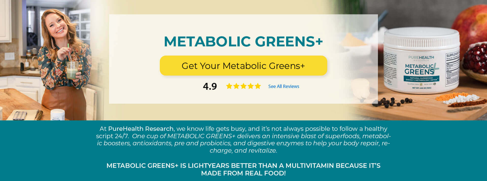 Metabolic Greens+ health banner